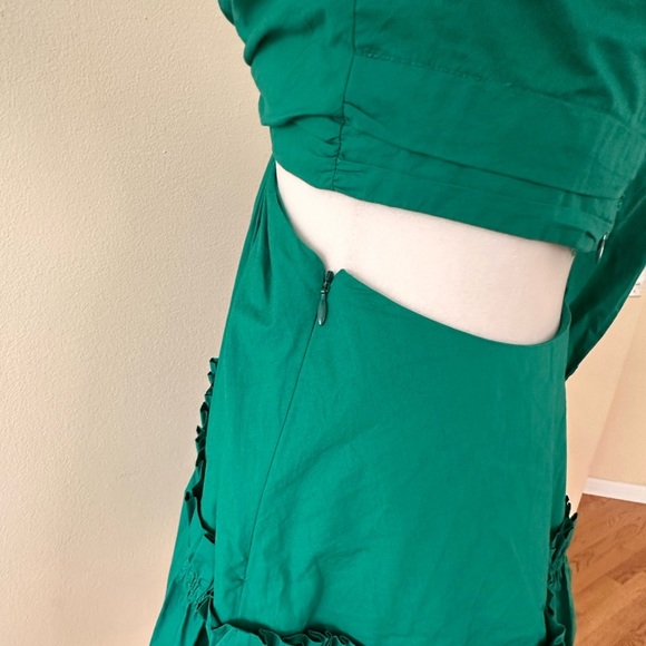 A.L.C. Alexa cutout ruffled tiered pleated cotton-poplin mini dress - Picture 9 of 13